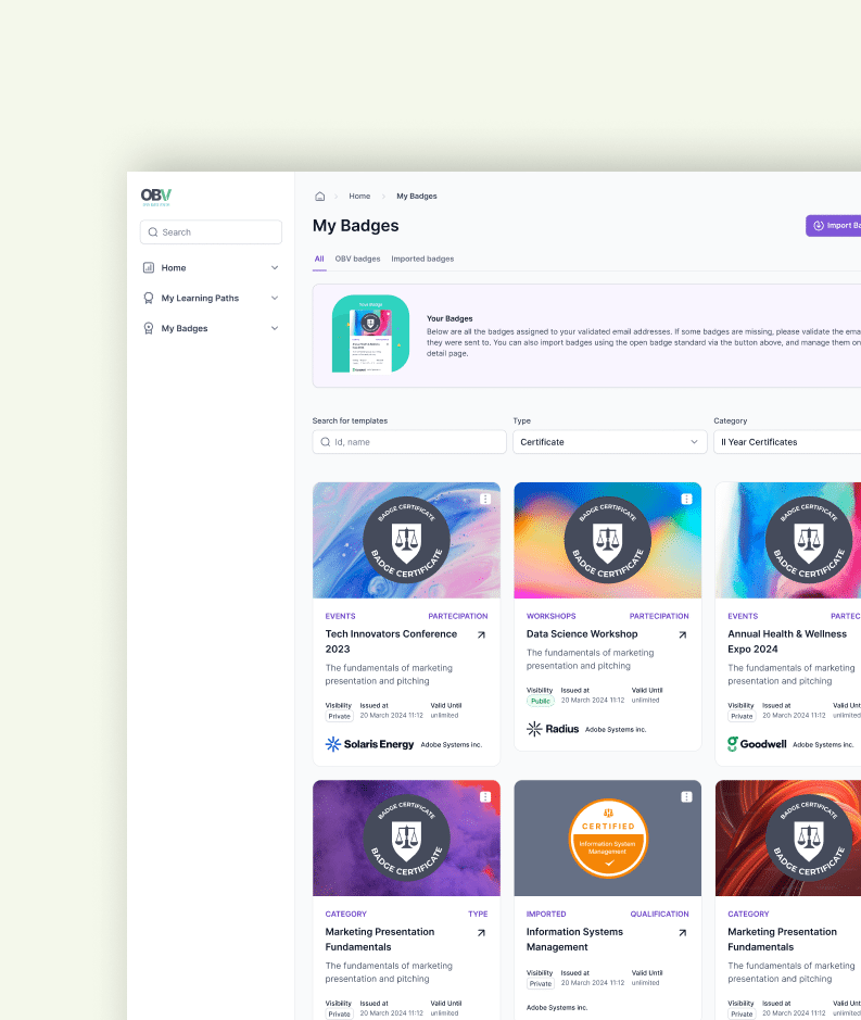 Open Badge Interface